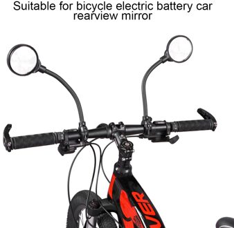 2Pcs Bike Spiegel Stuur Achteruitkijkspiegel 360 ° Draaibare Verstelbare Fietsen Motorfiets Glas