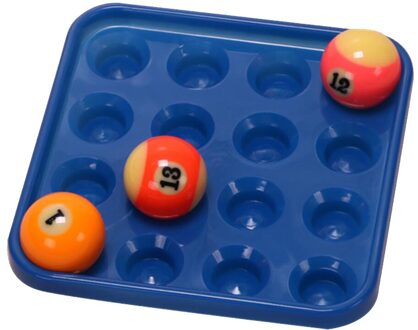 2Pcs Biljart Snooker Pool Ball Tray Voor 16 Ballen, 2 "En 2-1/4", rood Blauw