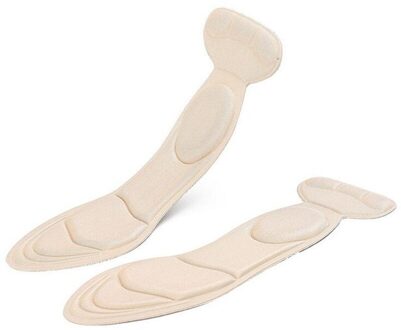 2Pcs Binnenzool Pad Inserts Heel Post Terug Ademend Anti-Slip Voor Hoge Hak Schoen Insert Protector Schoenen Inlegzolen memory Foam huid
