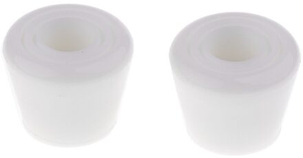 2Pcs Bolt-On Teen Stoppen Zachte En Comfortabele Skate Teen Stopt Voor Derby En Andere Schaatsen wit