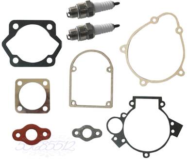 2pcs bougie & Pakking Kit Voor 49cc 66cc 80cc 2 Takt Motor Gemotoriseerde Fiets