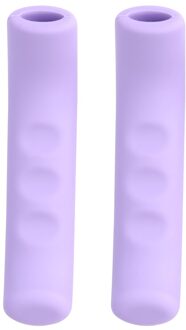 2Pcs Brake Handvat Lever Covers Antislip Shell Parkeerrem Protector Case Voor Elektrische Scooter M365 Universele Fiets Accessoires paars