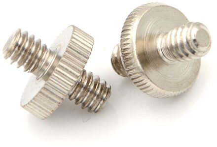 2Pcs Camera Accessoires 1/4 "Male Naar 1/4" Male Schroefdraad Convert Adapter Voor Camera Statief Balhoofd Dubbele man Schroef Adapter