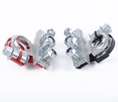 2Pcs Car Automotive Top Post Batterij Wire Kabel Terminals Klem Connectors Kit Black & Red Batterij Aansluiting