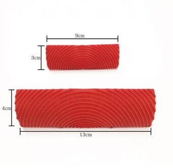 2Pcs Classic Rubber Imitatie Houtnerf Verf Textuur Roller Borstel Praktische Multi-Functionele Duurzaam Muur Schilderen Sets