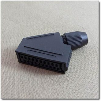 2Pcs CS-109 21Pin Scart Vrouwelijke Bezem Hoofd Audio Video Converter Socket Connector Soldeer Diy