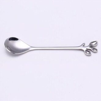 2Pcs Dessert Lepels Blad Gewei Handvat Dessert Vork Snack Scoop Ijs Thee Lepel Keuken Accessoires