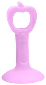 2Pcs Deurklink Crash Pad Rubber Deurknop Lock Bumper Guard Stopper Mute Demper Deur Fenders Anti Ongeval Muur beschermen roze L