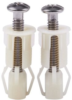 2Pcs Diy Plastic Toiletbril Schroeven Bevestigingen Fit Toiletbrillen Scharnieren Reparatie Gereedschap Type & Size:4 #38Mm X 5Mm
