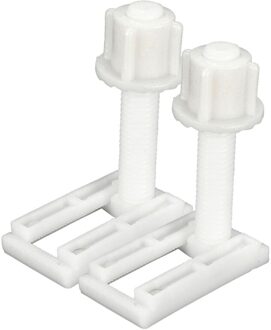 2Pcs Diy Plastic Toiletbril Schroeven Bevestigingen Fit Toiletbrillen Scharnieren Reparatie Gereedschap Type & Size:5 # 4.4X2.4Cm