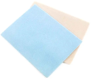 2PCs Doreen Box Bead Mats Jewelry Beading Tool Non-slip Blue Brown Random Color Flocking Sponge Polyester Mesh Mat, 30x23cm