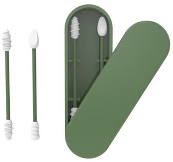 2Pcs Double-Ended Siliconen Spiraal Wattenstaafjes Oor Pick Lepel Herbruikbare Oor Wax Verwijderen Cleaner Oor Tool Multi-Functie Draagbare 03