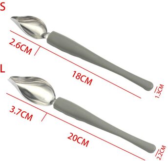 2Pcs Draagbare Chef Potlood Saus Schilderen Lepel Rvs Cuisine Westerse Voedsel Bakken Dessert Decoratie Art Draw Lepels