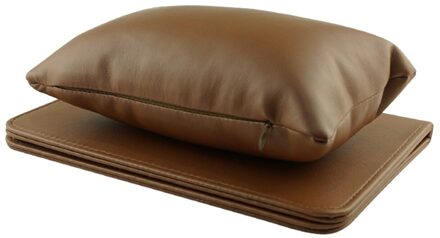 2Pcs Draagbare Hand Rest Kussen Comfortabele Wasbare Nail Art Salon Pols Kussen Opvouwbare Mat Manicure Accessoires (Bruin)