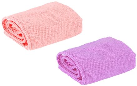 2Pcs Droog Haar Cap Sneldrogend Lady Handdoek Microfiber Bad Head Wrap Microfiber Vrouwen Haar Cap Wrap Met knop Dikker