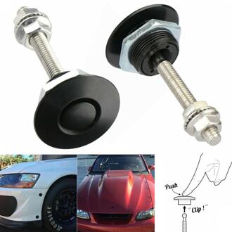 2Pcs Drukknop Quick Release Hood Pins Bonnet Lock Clip Klink Bumper Universal