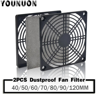 2pcs Dustproof Fan Filter 40mm 50mm 60mm 80mm 90mm 120mm for PC Computer Case Cooling Fan Guard ABS Computer Ventilator Grill