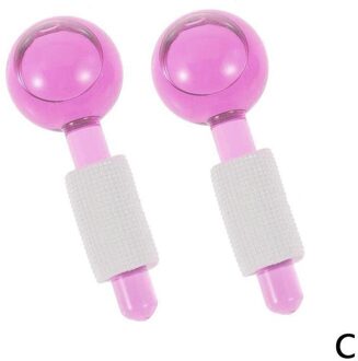 2Pcs Energie Massage Ijs Bal Rimpel Remover Schoonheid Cooling Bal Glas Globes Gezicht Bloedsomloop Crystal Ice Globes