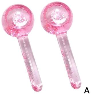 2Pcs Energie Massage Ijs Bal Rimpel Remover Schoonheid Cooling Bal Glas Globes Gezicht Bloedsomloop Crystal Ice Globes