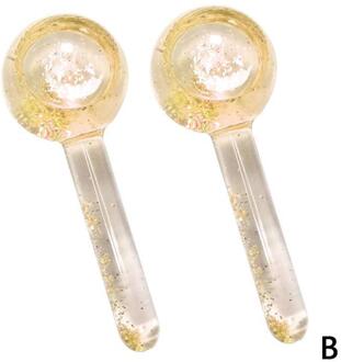 2Pcs Energie Massage Ijs Bal Rimpel Remover Schoonheid Cooling Bal Glas Globes Gezicht Bloedsomloop Crystal Ice Globes