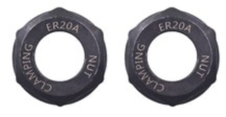 2Pcs ER20 Een Type Collet Spanmoer Voor Cnc Frezen Collet Chuck Holder Draaibank Carbon Staal Cnc Chuck Holder hand Tool