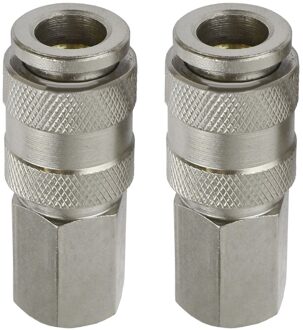 2pcs Euro Vrouwelijke Quick Release Fittings met 1/4 "Bsp Air Line Hose Connectors