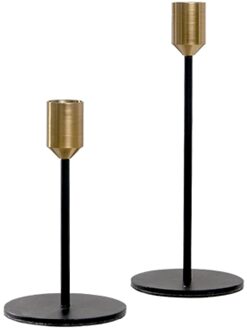 2Pcs Europese Gold Kandelaars Metalen Kandelaar Bruiloft Luxe Tafel Romantische Decoraties Jaar Party Bar Decoratie Cand
