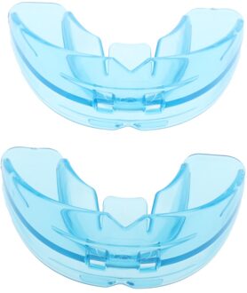 2Pcs Eva Tand Apparaat Harde Tand Retainer Bretels Tanden Stijltang Voor Volwassen Om Uw Tanden blauw