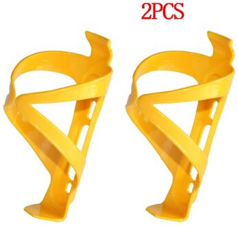 2Pcs Fiets Flessenhouder Outdoor Fietsen Drink Water Rack Houder Kooi Fiets Kit Ciclismo Accessoires De Bicicleta geel