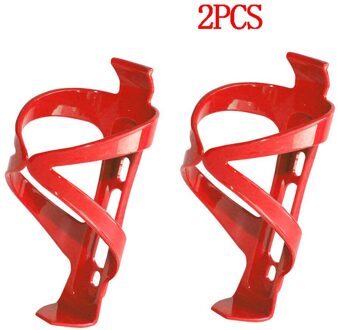 2Pcs Fiets Flessenhouder Outdoor Fietsen Drink Water Rack Houder Kooi Fiets Kit Ciclismo Accessoires De Bicicleta Rood