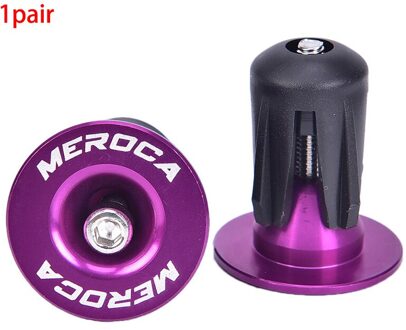 2Pcs Fiets Lichtgewicht Bar End Plugs Aluminium Road Fiets Grip Anti-Slip Firm Stuur Caps Mtb Accessoire paars