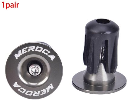 2Pcs Fiets Lichtgewicht Bar End Plugs Aluminium Road Fiets Grip Anti-Slip Firm Stuur Caps Mtb Accessoire zilver