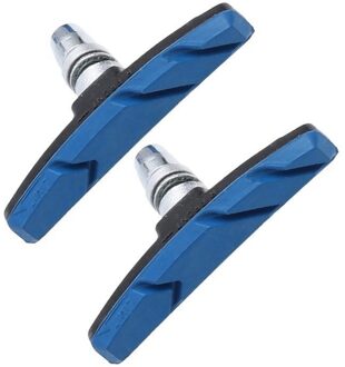 2Pcs Fiets Mountain Rem V-Remblokken Met Modder Trog Stille Fiets Remblokken Racefiets Remblokken rubber Vervangbare blauw