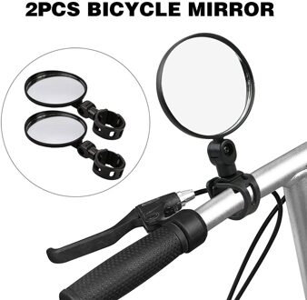 2Pcs Fiets Spiegels Voor Stuur 360 ° Horizontale Rotation180 ° Verticale Beugel Voor Fiets Fiets Fietsen Fiets Accessoires