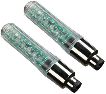 2Pcs Fiets Wheel Tire Valve Cap Led Licht Voor Voor Achter Wiel Ventieldopjes Waterdicht Fietsen Reparatie onderdelen