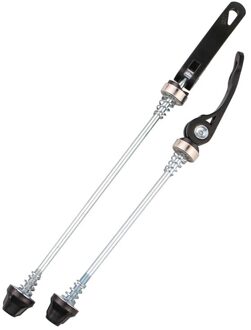 2Pcs Fiets Wielnaaf Spiesjes Voor Achter Bike Cycling Wiel Spiesjes Quick Release Voor Mtb Mountain Road Bike Front bolt Lever zwart