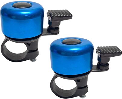2Pcs Fietsbel Metalen Ring Bell Horn Sound Alarm Voor Fietsen Veiligheid Legering Mountain Road Fiets Bel Fiets accessoires 2stk blauw