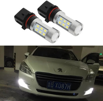 2Pcs For Peugeot 508 2011 2012 2013 2014 2015 P13W PSX26W Car High Power LED Bulbs Daytime Running Light Fog Lamps DRL Lights