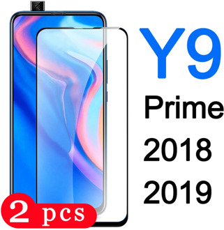 2Pcs full cover for huawei y9 prime 2019 y9s y9 2018 protective film tempered glass phone screen protector on glass smartphone