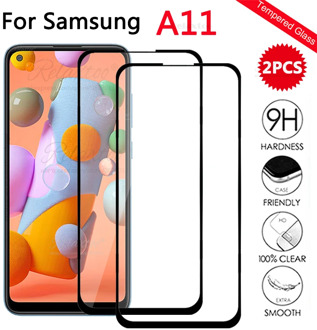 2pcs Full Cover Tempered Glass For Samsung A11 2020 Protective safety Film For Galaxy A11 A 11 A115F Screen Protector armor glas