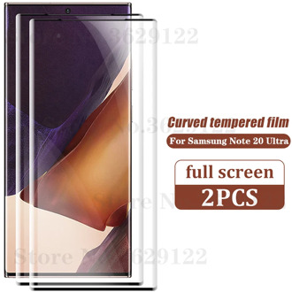 2pcs Full Curved Tempered Glass For Samsung Galaxy Note 20 Ultra Screen Protector Glass Film Case For Galaxy Note 20 Ultra Glass