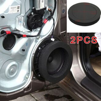 2Pcs Geluidsisolatie Katoen Mat 6.5 Inch Zwart Rubber Foam Duurzaam Auto Speaker Ring Bas Portierbekleding Universele Accessoire