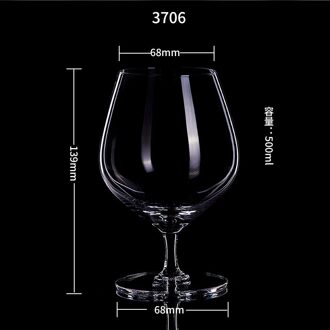 2Pcs Glas Buitenlandse Wijn Whiskey Glas Bar Restaurant Huishoudelijke Cognacglas 2stk 500ML