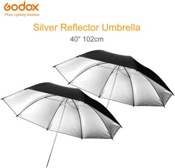 2Pcs Godox 40 "102 Of 43" 108Cm Reflector Paraplu Photo Studio Flash Light Korrel Black Silver paraplu 40in 102cm Umbrella
