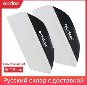 2Pcs Godox 50X70Cm/20 "* 27" Foto Studio Softbox Softbox Met Universele mount Voor K-150A K-180A E250 E300 Studio Flash Strobe