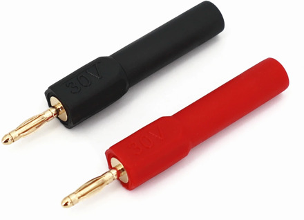 2Pcs Gold Plated 2mm Small Size Male Banana Plug to 4mm Female Jack Adapter Connector