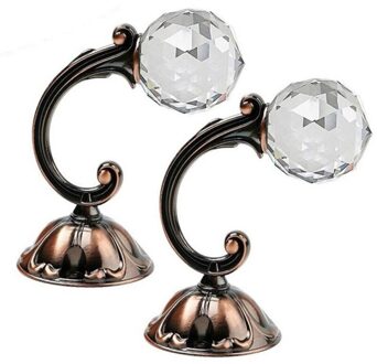 2Pcs Grote Gordijn Holdback Muur Tie Terug Haken Metalen Kristalglas Gordijn Holdback Muur Tie Terug Hanger Houder