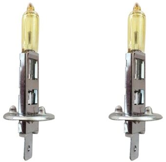 2Pcs H1 Auto Koplamp Lampen Gouden Licht Xenon Heldere 55W 4000K 12V Gas Halogeen Geel lange Levensduur Lights Lamp Auto Lamp