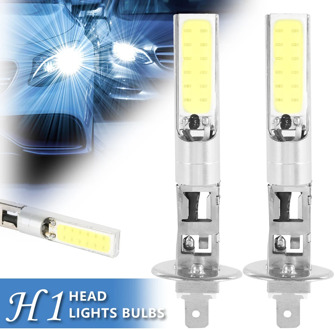 2Pcs H1 COB Car LED Headlight Headlamp 6500K High Power Auto Light-emitting Diode Lamp Accessory 12V Car-styling Fog Light Bulb