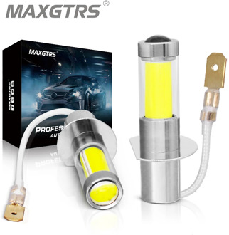 2Pcs H1 H3 880 881 LED Bulb Super Bright COB Chip Car Fog Lights 12V 24V 6000K White Gold Auto Driving Day Running Lamp